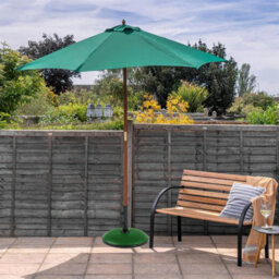 Crystals Round Umbrella Parasol Base Stand Heavy Duty 11Kg Concrete Patio Outdoor Garden Green - thumbnail 5