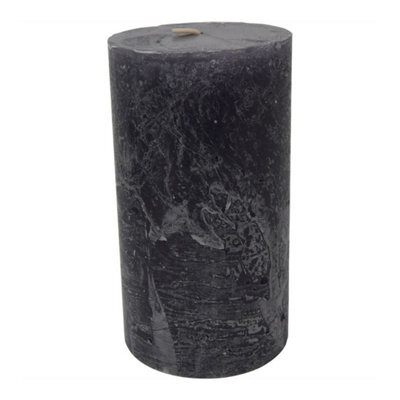 Buttercup Farm Libra Rustica Pillar Candle - Paraffin - L7 X W7 X H12 Cm - Dark Grey - image 1