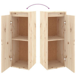 Berkfield Tv Cabinets 2 Pcs Solid Wood Pine - thumbnail 8