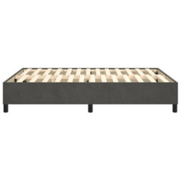 Berkfield Box Spring Bed Frame Dark Grey 135X190 Cm 4Ft6 Double Velvet - thumbnail 6