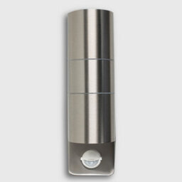 Valuelights Stainless Steel Up/down Ip44 Rated Outdoor Security Wall Light Pir Motion Detector With 5W Led Gu10 Bulbs Warm White - thumbnail 3