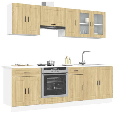 Berkfield 8 Piece Kitchen Cabinet Set Porto Sonoma Oak Engineered Wood - image 1