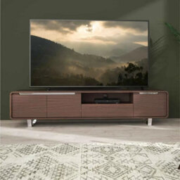 "Avf Marquis Tv Stand For Tvs Up To 95"" - Walnut Finish, 3 Cabinets, Drawer, Open Shelf & Cable Management - Premium Design" - thumbnail 1