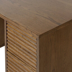 Wyld Haus Mandarina Retro Natural Walnut Ribbed Desk With Storage - thumbnail 9