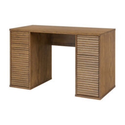 Wyld Haus Mandarina Retro Natural Walnut Ribbed Desk With Storage - thumbnail 3