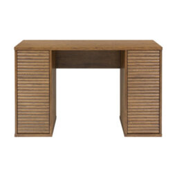 Wyld Haus Mandarina Retro Natural Walnut Ribbed Desk With Storage - thumbnail 2