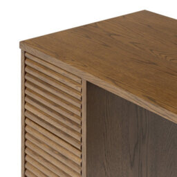 Wyld Haus Mandarina Retro Natural Walnut Ribbed Desk With Storage - thumbnail 7
