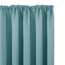 Deconovo Pencil Pleat Blackout Curtains Solid Thermal Insulated Curtains For Living Room W55 X L54 Inch Sky Blue One Pair - thumbnail 8