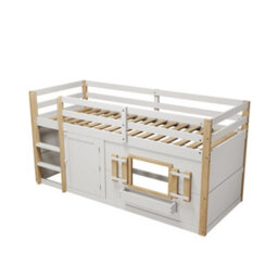 Modernluxe 3Ft Children's Bed, Bunk Bed (90 X 190 Cm), Loft Bed, With Ladder, Can Be Built Underneath To Create A Play Area, White - thumbnail 8