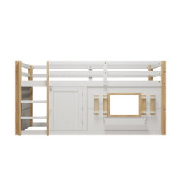 Modernluxe 3Ft Children's Bed, Bunk Bed (90 X 190 Cm), Loft Bed, With Ladder, Can Be Built Underneath To Create A Play Area, White - thumbnail 9