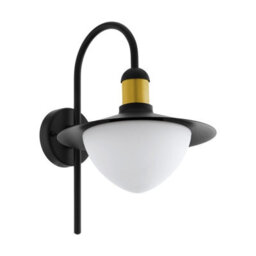Stylish Ip44 Outdoor Wall Light In Black And Gold For Modern Spaces