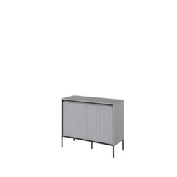 Arte Modern Trend Large Sideboard Cabinet (H1660mm W830mm D400mm) - Light Grey With Black Legs - thumbnail 2