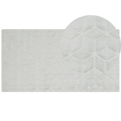 Beliani Faux Fur Rug Thatta Light Grey 80 X 150 Cm - image 1