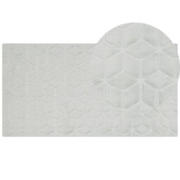 Beliani Faux Fur Rug Thatta Light Grey 80 X 150 Cm - thumbnail 1