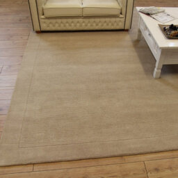 Beige Handmade Modern Plain Wool Easy To Clean Handmade Rug For Bedroom Dining Room Living Room -80Cm X 150Cm - thumbnail 1