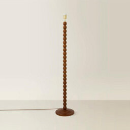 Valuelights Bobbin Walnut Wooden Bobble Floor Lamp Base - thumbnail 2