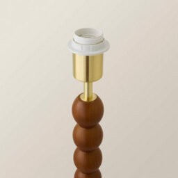 Valuelights Bobbin Walnut Wooden Bobble Floor Lamp Base - thumbnail 3