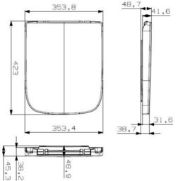 Affine Bathroom Suite Close Coupled Toilet Cloakroom Vanity Unit Basin Set 400mm White - thumbnail 7
