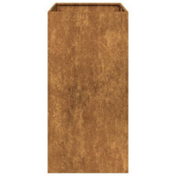 Berkfield Planter Rusty 40X80X80 Cm Weathering Steel - thumbnail 4
