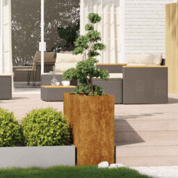Berkfield Planter Rusty 40X80X80 Cm Weathering Steel - thumbnail 3