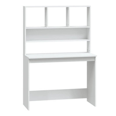 Berkfield Durable Desk With Shelves White 102X45X148 Cm Engineered Wood