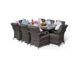That's Furniture Arizona Rectangular 8 Seater Rattan Patio Dining Set - Grey - thumbnail 5