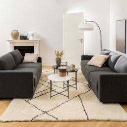 Furniture To Go Avila Side Table With White Marble Top 42X45Cm - thumbnail 3