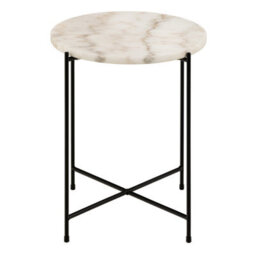 Furniture To Go Avila Side Table With White Marble Top 42X45Cm - thumbnail 2