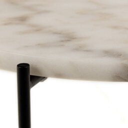 Furniture To Go Avila Side Table With White Marble Top 42X45Cm - thumbnail 6