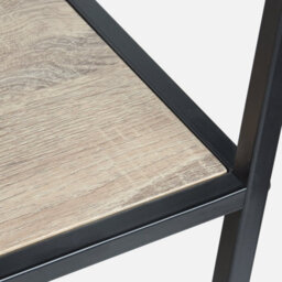 Sweeek. 5-Level Industrial Bookshelf In Metal And Wood Effect Loft Natural 114X33X78 Cm - thumbnail 6