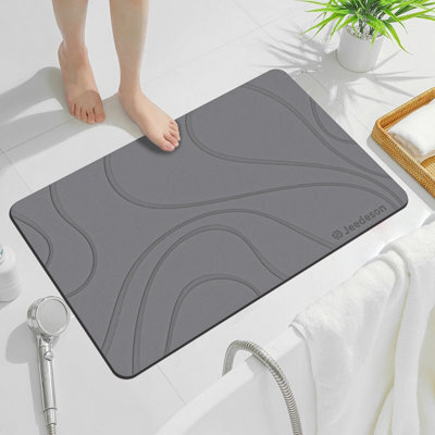 Fino Stone Stone Bath Mat Diatomaceous Earth Shower Mat Non-Slip Super Absorbent Diatomite Stone Mats For Bathroom Floor Quick-Drying - image 1