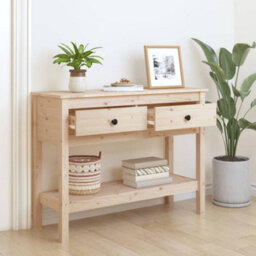 Walplus Console Table 100X35X75 Cm Solid Wood Pine - thumbnail 3