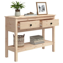 Walplus Console Table 100X35X75 Cm Solid Wood Pine - thumbnail 5
