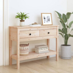 Walplus Console Table 100X35X75 Cm Solid Wood Pine - thumbnail 1