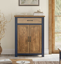 Baumhaus Splash Of Blue - Shoe Storage Cupboard With Drawer - thumbnail 2