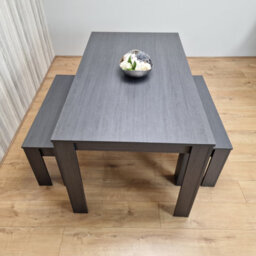 Kosy Koala Dining Table Set Grey Dining Table With 2 Benches Kitchen Dining Table Set Dining Room Table For Four - thumbnail 7