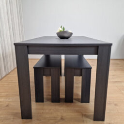 Kosy Koala Dining Table Set Grey Dining Table With 2 Benches Kitchen Dining Table Set Dining Room Table For Four - thumbnail 9