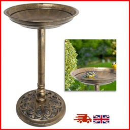 Divchi Bird Bath For Garden Freestanding Feeder Bowl Pedestal For Outdoors Patio Yard & Lawn Bronze - thumbnail 7