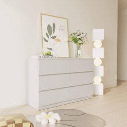 Home Source Lugano Grey 6 Drawer Wide Chest Of Drawers High Gloss Drawer Fronts - thumbnail 1