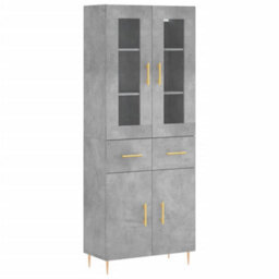 Berkfield Highboard Concrete Grey 69.5X34X180 Cm Engineered Wood - thumbnail 2