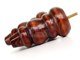 L&F 4X Solid Turned Wood Furniture Legs Chair Settee Feet 155mm 8mm Thread Mahogany Washed Pkc220 - thumbnail 5