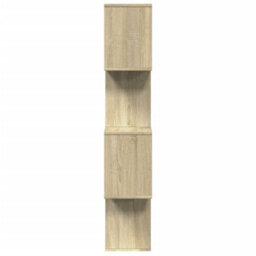 Berkfield Room Divider Bookcase 4-Tier Sonoma Oak 70X24X129 Cm Engineered Wood - thumbnail 6