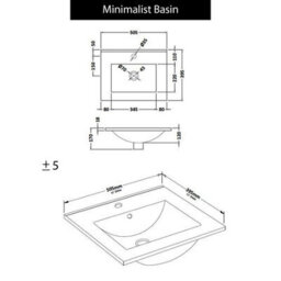 Royal Bathrooms Livora 500mm Natural Oak Cloakroom Floor Standing Vanity Unit 2 Door With Minimalist Basin - thumbnail 9