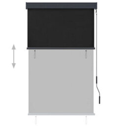 Walplus Anthracite Outdoor Roller Blind 100X250 Cm - Patio Garden Terrace Shade - thumbnail 3