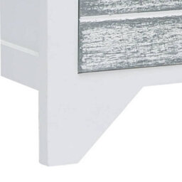 Berkfield Tv Cabinet White And Grey 108X30X40 Cm Solid Paulownia Wood - thumbnail 7