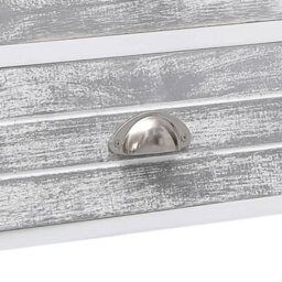 Berkfield Tv Cabinet White And Grey 108X30X40 Cm Solid Paulownia Wood - thumbnail 5