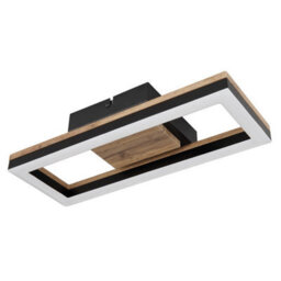 Luminosa Lighting Luminosa Beatrix Integrated Led Semi Flush Ceiling Light Matt Black Rectangle Led 3000K - thumbnail 2