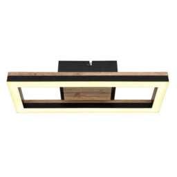 Luminosa Lighting Luminosa Beatrix Integrated Led Semi Flush Ceiling Light Matt Black Rectangle Led 3000K - thumbnail 3
