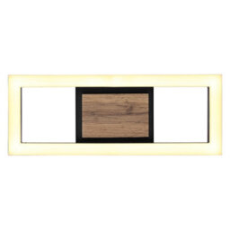 Luminosa Lighting Luminosa Beatrix Integrated Led Semi Flush Ceiling Light Matt Black Rectangle Led 3000K - thumbnail 4