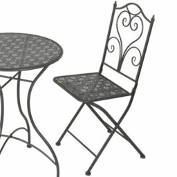 Outdoor Garden 3 Piece Lounge Bistro Patio Balcony Picnic Metal Furniture Set - thumbnail 2